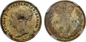 MS62 | Victoria 1875 silver Maundy Threepence
