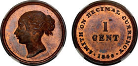 PF63 RB | Victoria 1846 copper Pattern Cent