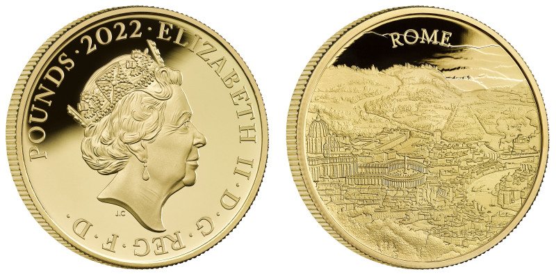 PF70 FDI | Elizabeth II 2022 gold proof 2oz City Views Rome 

Elizabeth II (19...