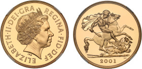 PF70 UCAM | Elizabeth II 2001 gold proof Five Pounds