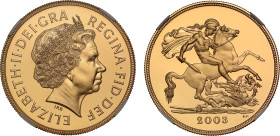PF70 UCAM | Elizabeth II 2003 gold proof Five Pounds