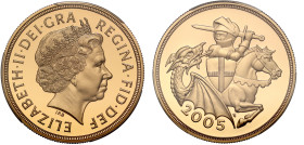 PR70  DCAM | Elizabeth II 2005 gold proof Five Pounds