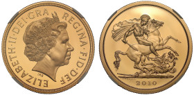 PF70 UCAM | Elizabeth II 2010 gold proof Five Pounds