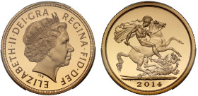 PR70 DCAM | Elizabeth II 2014 gold proof Five Pounds