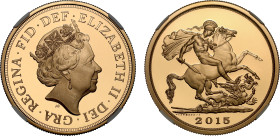 PF70 UCAM | Elizabeth II 2015 JC gold proof Five Pounds