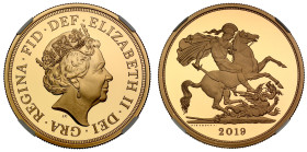 PF70 UCAM | Elizabeth II 2019 gold proof Five Pounds