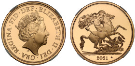 PF70 UCAM FR | Elizabeth II 2021 gold proof Five Pounds 95th Birthday Privy