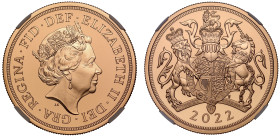 PF70 UCAM FDI | Elizabeth II 2022 gold proof Five Pounds Platinum Jubilee