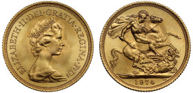 Elizabeth II 1974 gold Sovereign