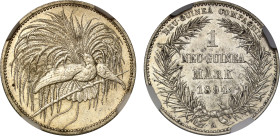 MS62 | German New Guinea 1894 'Bird of Paradise' silver Mark