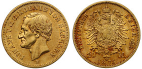 Germany Kingdom of Saxony Johann I 1873 20 gold Mark