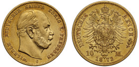 Germany Kingdom of Prussia Wilhelm I 1872 gold 10 Mark