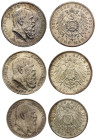 Germany Kingdom of Bavaria Luitpold 1911 90th Birthday 3-coin Set