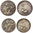 Germany 1913 Defeat of Napoleon silver 2 and 3 Mark (2)