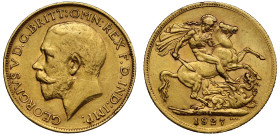 South Africa George V 1927-SA gold Sovereign