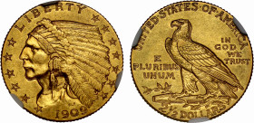 AU58 | USA 1909 gold Two and a Half Dollars