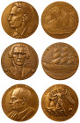 Monnaie de Paris, Adventurers, Bronze and Copper Medals (3).