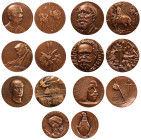 Spain, large copper Art Medals (7).