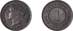Cyprus. Victoria, 1837-1901. Piastre, 1886, Royal mint, 11.39g (KM3.2; Fitikides 32).

Good very fine.