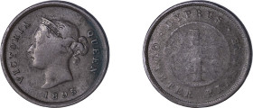 Cyprus. Victoria, 1837-1901. 1/4 Piastre, 1895, Royal mint, 2.75g (KM1.1; Fitikides 9).

Very good.