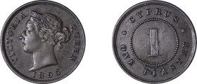 Cyprus. Victoria, 1837-1901. Piastre, 1895, Royal mint, 11.75g (KM3.2; Fitikides 37).

Very fine.