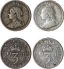 Cyprus. Victoria, 1837-1901. Lot of 2 coins comprised of 3 Piastres, 1901, Royal mint, 1.79g and 1.84g (KM4; Fitikides 40).

Both fine (2).