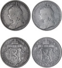 Cyprus. Victoria, 1837-1901. Lot of 2 coins comprised of 18 Piastres, 1901, Royal mint, 11.00g and 11.00g (KM7; Fitikides 43).

Both fine (2).