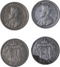 Cyprus. George V, 1910-1936. Lot of 2 coins comprised of 9 Piastres, 1921, Royal mint, 5.56g and 5.56g (KM13; Fitikides 66).

Both good fine (2).