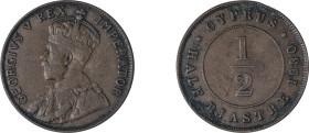 Cyprus. George V, 1910-1936. 1/2 Piastre, 1930, Royal mint, 5.81g (KM17; Fitikides 55).

Good fine.