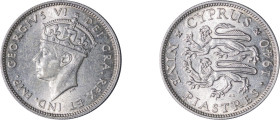Cyprus. George VI, 1936-1952. 9 Piastres, 1940, Royal mint, 5.67g (KM25; Fitikides 85).

About uncirculated.