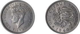 Cyprus. George VI, 1936-1952. Shilling, 1949, Royal mint, 5.68g (KM31; Fitikides 87).

Extremely fine.