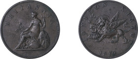 Greece, Ionian Islands. British Administration, 1809-1863. 2 Obols, 1819, 19.32g (KM33).

About very fine.