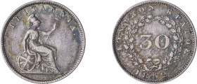 Greece, Ionian Islands. British Administration, 1809-1863. 30 Lepta, 1852, variety with arabic 1 of date, 1.39g (KM35).

Very fine.