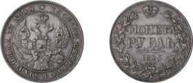 Russia. Nicholas I, 1825-1855. Rouble, 1843 CNB, St. Petersburg mint, 20.86g (KM-C168.1; Dav.283).

Good very fine.