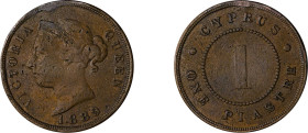 Cyprus. Victoria, 1837-1901. Piastre, 1889, Royal mint, 10.75g (KM3.2; Fitikides 34).

Fine.