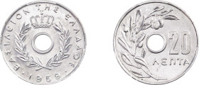 Greece. King Paul, 1947-1964. 20 Lepta, 1959, Bern mint (KM79; Divo 121b).

Graded MS66 PCGS.