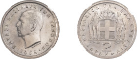 Greece. King Paul, 1947-1964. 2 Drachmai, 1959, Bern mint (KM82; Divo 118c).

Graded MS64 NGC.