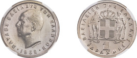 Greece. King Paul, 1947-1964. Drachma, 1962, Paris mint (KM81; Divo 119d).

Graded MS65 NGC.