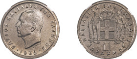 Greece. King Paul, 1947-1964. Drachma, 1962, Paris mint (KM81; Divo 119d).

Graded MS63 NGC.