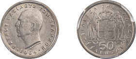Greece. King Paul, 1947-1964. 50 Lepta, 1964, Vienna mint (KM80; Divo 120e).

Graded MS66 PCGS.