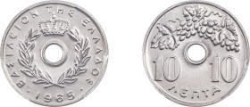 Greece. King Paul, 1947-1964. 10 Lepta, 1965, Vienna mint (KM78).

Graded PR66 PCGS.