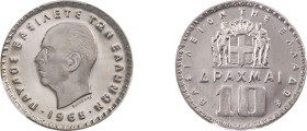 Greece. King Paul, 1947-1964. 10 Drachmai, 1965, Vienna mint (KM84).

Graded PR66 Deep Cameo PCGS.