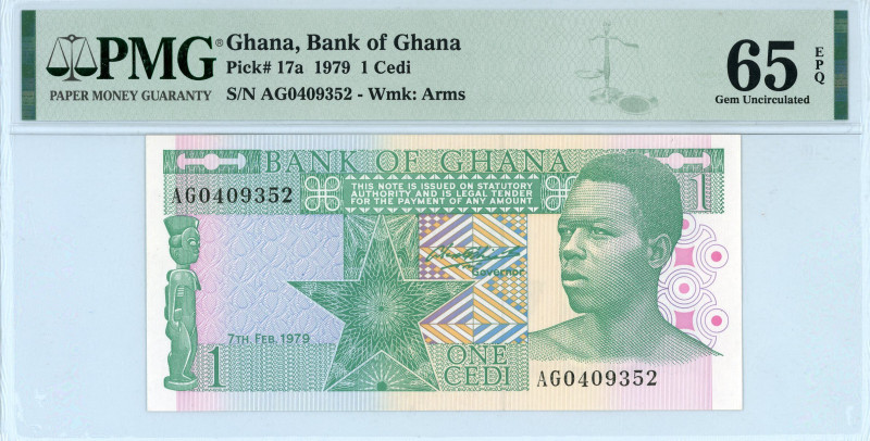 Ghana
Bank of Ghana
1 Cedi, 7th Feb. 1979
S/N AG0409352
Wmk: Arms
Pick 17a

Grad...