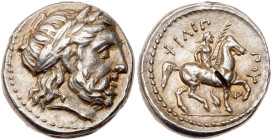 Macedonian Kingdom. Philip II. Silver Tetradrachm (14.39 g), 359-336 BC. EF