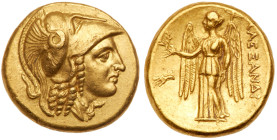 Macedonian Kingdom. Alexander III 'the Great'. Gold Stater (8.57 g), 336-323 BC. EF