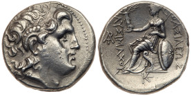 Thracian Kingdom. Lysimachos. Silver Tetradrachm (17.04 g), as King, 306-281 BC. VF