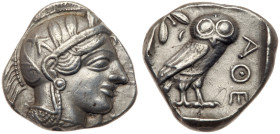 Attica, Athens. Silver Tetradrachm (16.44 g), ca. 454-404 BC. VF