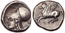Corinthia, Corinth. Silver Stater (8.56 g), ca. 375-300 BC. VF