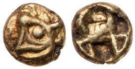 Ionia, Uncertain mint. Electrum 1/96 Stater (0.19 g), ca. 600-550 BC. EF