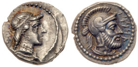 Cilicia, Tarsos. Datames. Silver Obol (0.83 g), Satrap of Cilicia and Cappadocia, 384-361/0 BC. EF